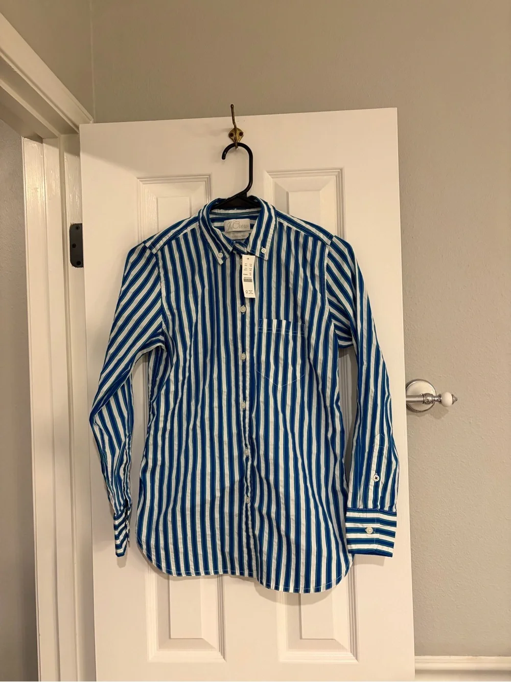 J.Crew Classic Fit Blue Stripe Button Down Shirt NWT 00